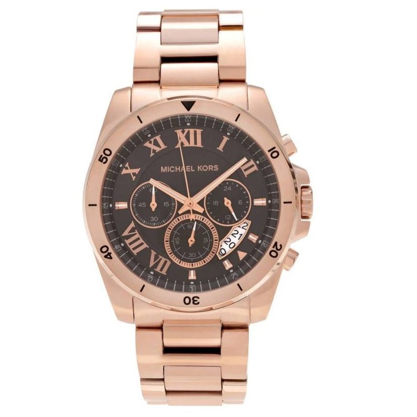 Michael Kors Men's Brecken Chronograph Rose Gold Watch - MK8563